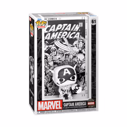 Captain America (Black & White) Marvel Funko Pop! Comic Cover Vinyl Figure