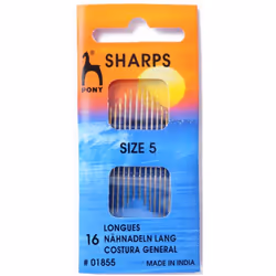 Pony Sharps Sewing Needles - per pack of 16