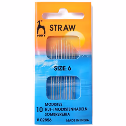 Pony Straw Milliners Sewing Needles - per pack of 10