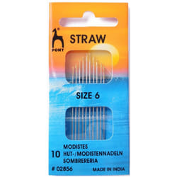 Pony Straw Milliners Sewing Needles - per pack of 10