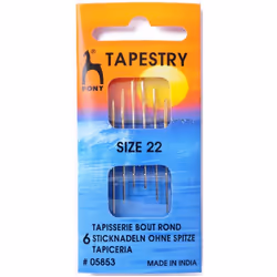 Pony Tapestry Cross Stitch Needles - per pack of 6