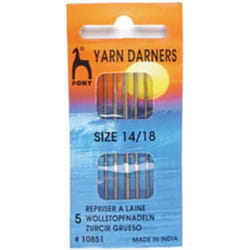 Pony Gold Eye Sewing Needles: Darners Size 14-18, Multi-Colour