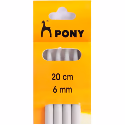 Pony Double Point Needles 20cm - per pack of 4