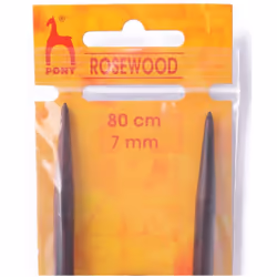 Pony Rosewood Circular Needles 80cm - each