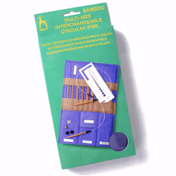 Pony Knitting Pins Circular Interchangeable Bamboo Fabric Case: Multi-size