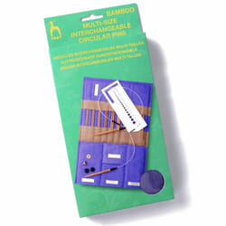 Pony Knitting Pins Circular Interchangeable Bamboo Fabric Case: Multi-size