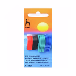 Pony Flat Ring Plastic Stitch Markers in 3 Sizes to fit needles up to 10mm