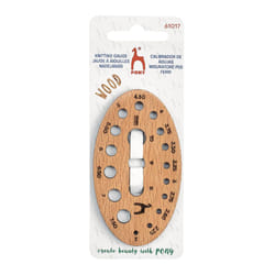 Pony wooden oval knitting gauge