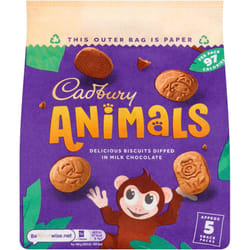 Cadbury Chocolate Animals Biscuits pack 5x19.9g - Pack Of 4