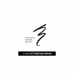 2 X Lakme Eyeconic Kajal Twin Pack Black 035g India