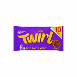 Cadbury Twirl Chocolate Bar 10 Pack Multipack 215g (Pack of 2)