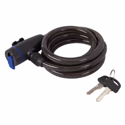 Silverline Steel & Long PVC Cable Coiled Bike Bicycle Lock Tools 12x1500mm ( UK )