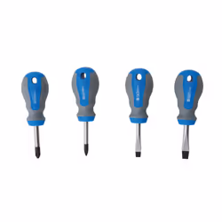 Silverline Stubby Soft Grip Handles Screwdriver Hand DIY Tool Pack Of 4 ( UK )