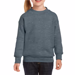 Gildan Childrens Crewneck Sweatshirt - Dark Heather, XL