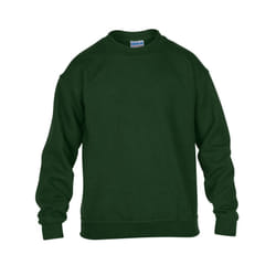 Gildan Childrens Crewneck Sweatshirt - Forest Green, XS