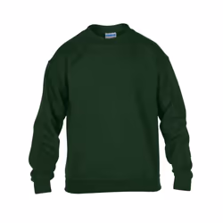 Gildan Childrens Crewneck Sweatshirt - Forest Green, XS