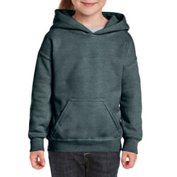 Gildan Childrens Hooded Sweatshirt - Dark Heather, L