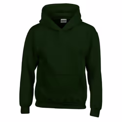Gildan Childrens Hooded Sweatshirt - Forest Green, XS