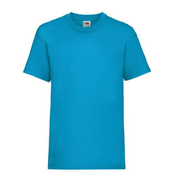 Childrens Valueweight T-Shirt - Azure Blue, 07-Aug
