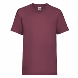 Childrens Valueweight T-Shirt - Burgundy, 05-Jun
