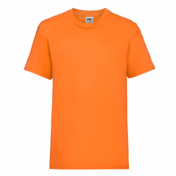 Childrens Valueweight T-Shirt - Orange, 07-Aug