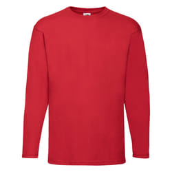 Valueweight Long Sleeve T-Shirt For Mens - Red, S