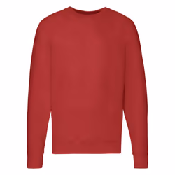 FOTL Men's Lightweight Raglan Sweat - Red, 2XL