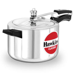 Hawkins Classic Aluminum Pressure Cooker  5 L  Silver