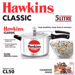 Hawkins Classic Pressure Cooker, Best Cooker, Silver (CL10) - 5L
