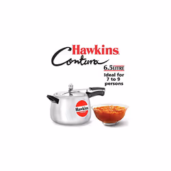 Hawkins Hc65 contura 6.5-Liter Pressure cooker, Small, Aluminum