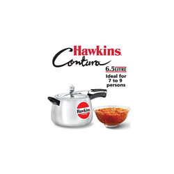 Hawkins Hc65 contura 6.5-Liter Pressure cooker, Small, Aluminum