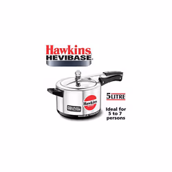 HAWKINS H56 Hevibase Induction compatible Aluminum Pressure cooker, 5-Liter