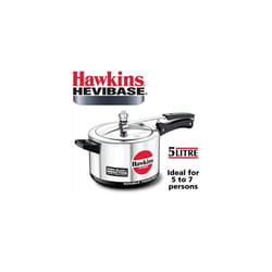 HAWKINS H56 Hevibase Induction compatible Aluminum Pressure cooker, 5-Liter