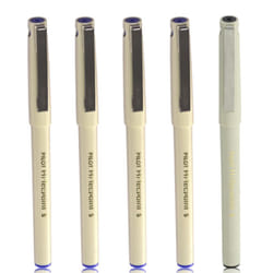 Pilot O5 Roller Ball Pen Pack of 5 ( 4 Blue   1 Black)