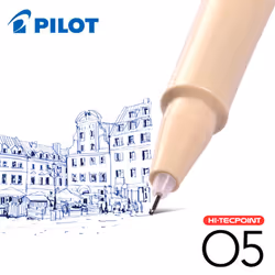 Pilot O5 Roller Ball Pen Pack of 5 ( 4 Blue   1 Black)
