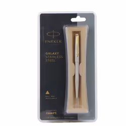 Parker Galaxy Ss Steel Gt Ball Pen  Gold Trim
