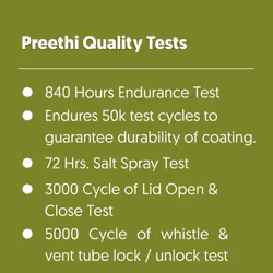 Preethi Hard Anodized Induction Base Outer Lid Pressure Cooker 2 Litres