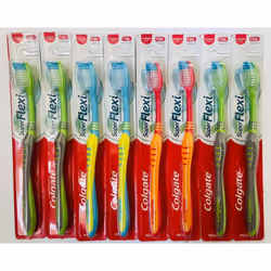 Colgate Toothbrush Medium Super Flexi & Zig Zag Anti-Bacterial Assorted - 8 x Super Flexi
