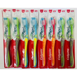 Colgate Toothbrush Medium Super Flexi & Zig Zag Anti-Bacterial Assorted - 8 x Super Flexi