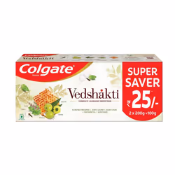 Colgate Swarna Vedshakti Ayurvedic Toothpaste, Anti-Bacterial Paste for Whole Mouth Health, With Neem, Clove, and Honey, 500g ...