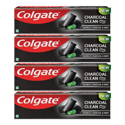 Colgate Charcoal Clean Black Gel Toothpaste, 480g (120g x 4), Bamboo Charcoal and Wintergreen Mint for a Clean Mouth Experience