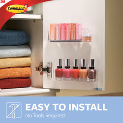 Command Medium Cabinet Organizer  2-packages  Holds 2 lbs  Decorate Damage-Free  Clear HOM14CLR-ES