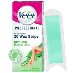Veet Full Body Waxing Kit for Dry Skin  20 Strips
