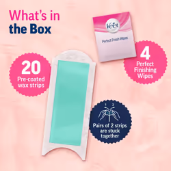 Veet Full Body Waxing Kit for Dry Skin  20 Strips