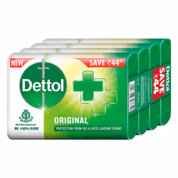 Dettol Bathing Soap Original  125gm  Pack of 4