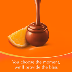 Lindt Lindor Blood Orange Chocolate 16 balls, 200g - Pack Of 4