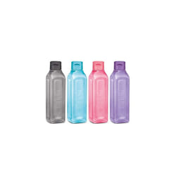 Milton Sports Water Bottle Square Juice Box 4 Set Great for Juices Milk Smoothies Plastic Wide-Mouth Reusable Leak Proof Drink Bottle/Carton for
