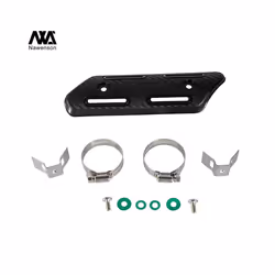 Motocross Exhaust Heat Shield Header Pipe Straight Section Protective - Black