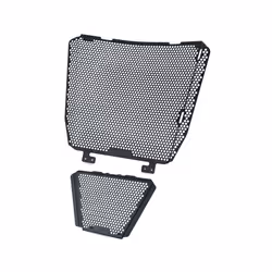Motorcycle Radiator Guard Oil Cooler Guard Cover FOR Aprilia Tuono V4 - Black logo