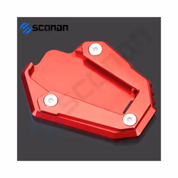 Motorcycle Side Stand Enlarge Kickstand Enlarge Plate Pad Accessories - NO LOGO Red1